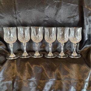 Vintage Cristal d'Arques-Durand Sherry Cordial Valency Glasses Set of 6